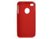 Red Soft Plastic Nonslip Brim Back Cover Guard for iPhone 4 4G 4S