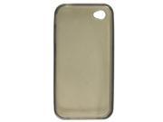 Clear Gray Smooth Soft Plastic Protective Case for iPhone 4 4G