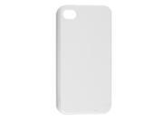TPU Soft Plastic White Cover Case for Apple iPhone 4 4G
