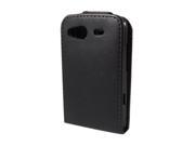 Black Faux Leather Magnetic Closure Phone Case for HTC G15