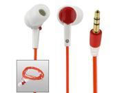 MP3 3.5mm Plug White Silicone Earbuds Red In Ear Earphone