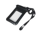 Plastic Double Turn Lock Water Resistant Pouch w Neck Strap for iPhone 4 4S