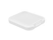 Unique Bargains Portable Clear White Hard Plastic Case for Memory Card