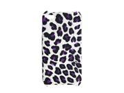 Plastic Back Case Purple Leopard Pattern for iPhone 4