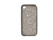 Circles TPU Soft Gray Protective Cover for iPhone 4 4G