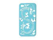 Blue Plastic Dragon Hole Back Case for iPhone 4 4G
