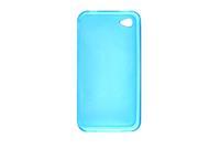 Clear Blue Soft Plastic Back Shell Cover for iPhone 4