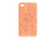 Orange Red Footprint Plastic Skin Case for iPhone 4