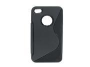 Black Anti glare Soft Plastic Case for Apple iPhone 4