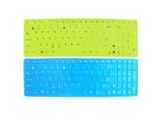 2 Pcs Blue Green Soft Silicone Keyboard Skin Cover Protector Film for ASUS 15