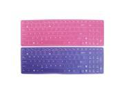 2 Pcs Purple Fuchsia Silicone Keyboard Skin Cover Protector Film for ASUS 15