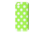 White Polka Dots Green Soft Plastic Case Cover for Apple iPhone 5 5G