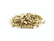 100 Pcs M3 Female Threaded PCB Brass Standoff Spacer 11mm Height Gold Tone M3x11