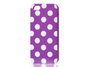 White Polka Dots Purple Soft Plastic Case Cover for Apple iPhone 5 5G