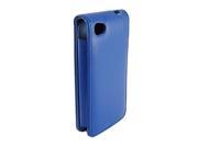 Faux Leather Blue Shell Protector Shield for iPhone 4