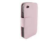 Inner Flannel Topstitching Flip Pink Pouch for iPhone 4