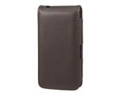Faux Leather Vertical Coffee Pouch Case for iPhone 4 4G Fvqgz