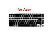 Black Clear Soft Silicone Laptop Keyboard Skin Protector Film for Acer 3830 4830