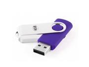 Rotating Purple Aluminum Clip USB 2.0 Flash Drive Memory Disk Storage 4GB