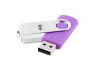Rotatable Light Purple Aluminum Clip 4GB Memory Stick U Disk USB Flash Drive