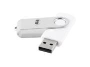 Rotatable Aluminum Clip White USB Flash Memory Drive Storage Media U Disk 4GB