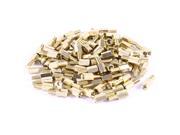 M3 Male to Female Threaded 7mm 6mm PCB Spacer Stand off 13mm Gold Tone 100 Pcs