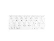 Unique Bargains White Clear Silicone Protective Keyboard Skin Cover Film for MacBook Air 11.6