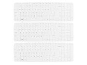 3 Pcs White Silicone Laptop Keyboard Skin Cover Protector Film for HP 15
