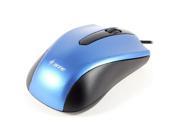 Blue Black Plastic USB 3D Optical Gaming Mouse Mice Red LED Wired for PC Laptop