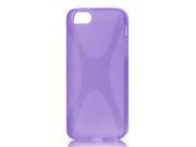 Textured Purple Soft Plastic Cover Case for iPhone 5 5G