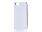 Anti slip S Shape Grip White Soft Case Cover for Apple iPhone 5 5G 5th