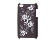 Plum Blossom Pattern Deep Purple Back Cover for iPod Touch 4G