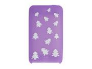 Xmas Tree Purple Silicone Skin Case for iPod Touch II