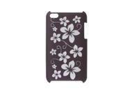 Flower Rubberized Plastic Hard Cover for iPod Touch 4G
