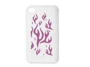 Soft Silicone Fuchsia Wht Flame Skin for iPod Touch 4G