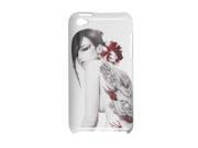 Dragon Tattoo Lady Print White Shell Back Case for iPod Touch 4