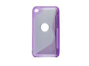 Purple Plastic Protective Back Case Cover for iPod Touch 4G