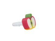 Unique Bargains White Fruit Apple Decor 3.5mm Dust proof Ear Cap Plug for Smartphone MP4