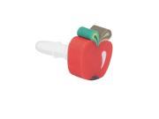 Unique Bargains Red Fruit Apple Detail 3.5mm Dust proof Ear Cap Plug for Cell Phone Smartphone