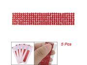 Phone 5 Pcs Red Faceted Crystal Jewelry Seal Stickers