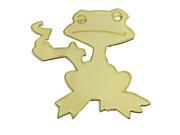 Unique Bargains Adhesive Back Gold Tone Frog Sticker Decal Decor for Phone MP4