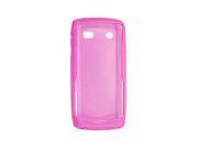 Unique Bargains Plastic Clear Pink Soft Shell Cover for Blackberry 9100