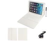White PU Leather bluetooth Keyboard Stand Case Cover for iPad 5 5th Air