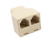 RJ11 4 Pins Female 1 to 2 Telephone Splitter Connector Adapter Kehox