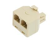 RJ11 4 Pins 1 Male to 2 Female Telephone Splitter Connector Adapter 2 Pcs