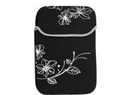 10 10.1 10.2 Black White Flower Neoprene Laptop Sleeve Bag for iPad Tablet PC