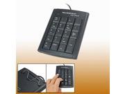 Plastic 18 Keys Wired Laptop USB Numeric Keypad Keyboard Black