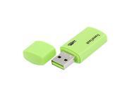 Plastic Casing USB 2.0 Micro SD T flash Card Reader Grn