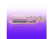USB 2.0 Clip Mini SD Memory Card Reader Writer Purple