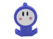 Cartoon Rubber Shell USB T Flash TF Card Reader Blue